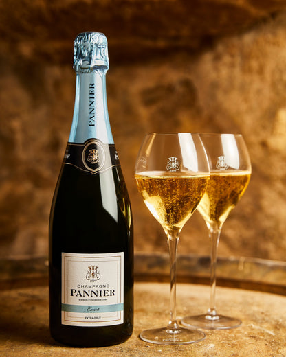 Rose Champagner mit 2 Gläsern