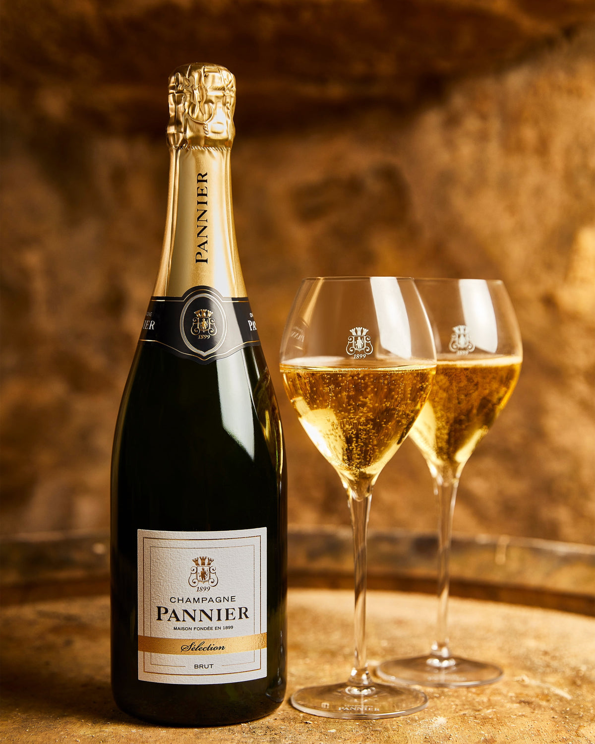 Rose Champagner mit 2 Gläsern