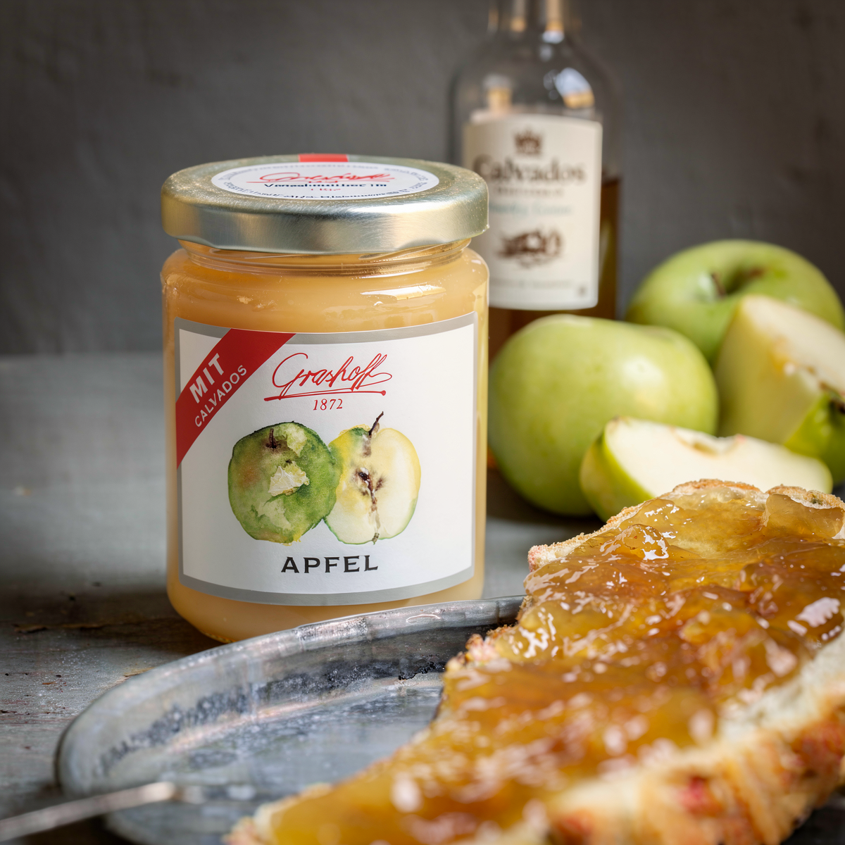 Apfelkonfitüre mit Calvados