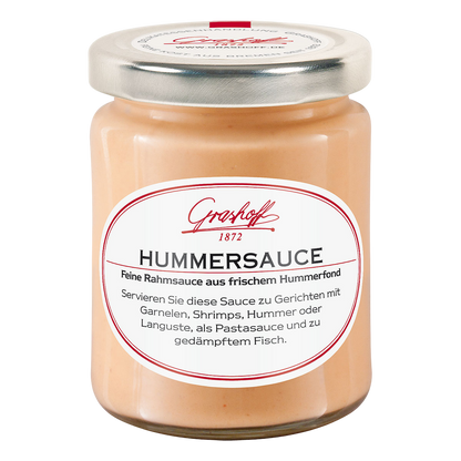 Glas mit Hummersauce